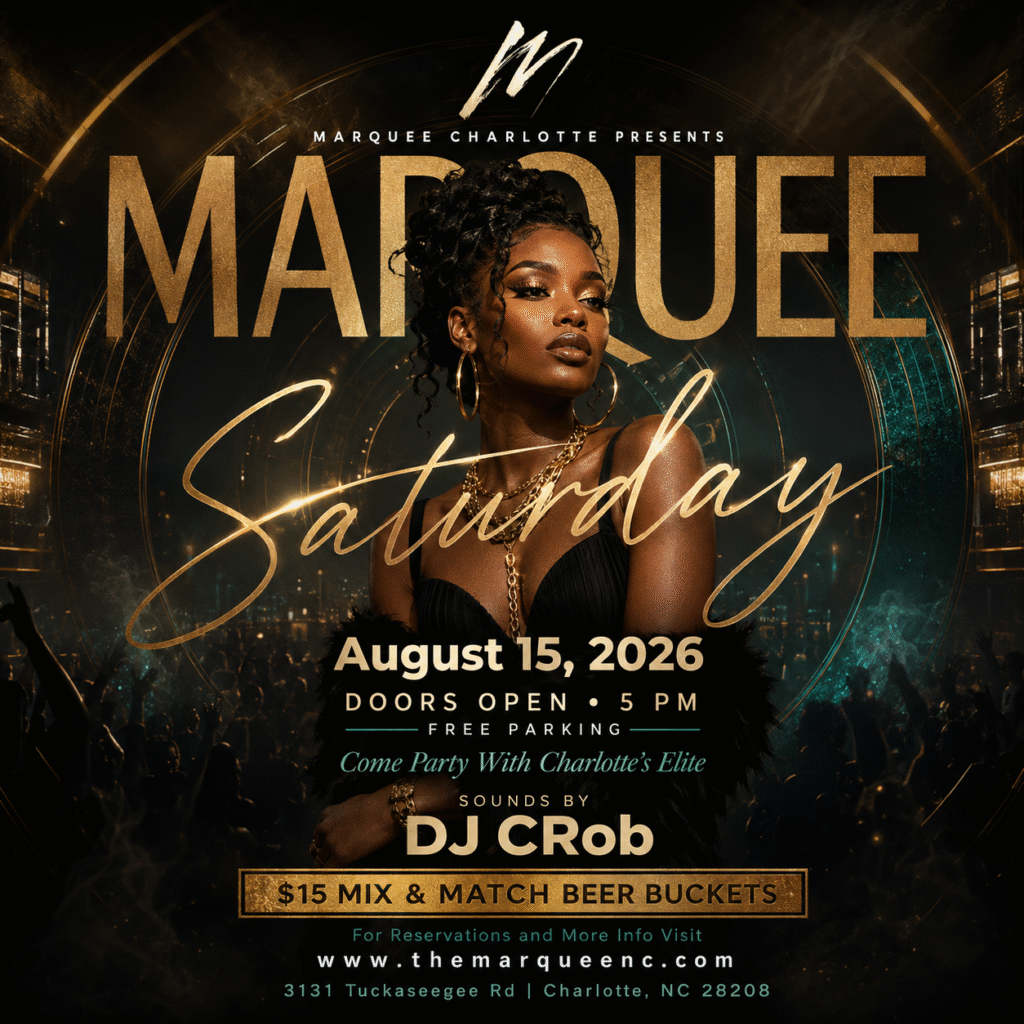 Marquee Saturday with DJ C-Rob flyer for August 15, 2026