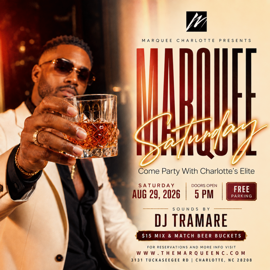 Marquee Saturday with DJ Tramare flyer for August 29, 2026