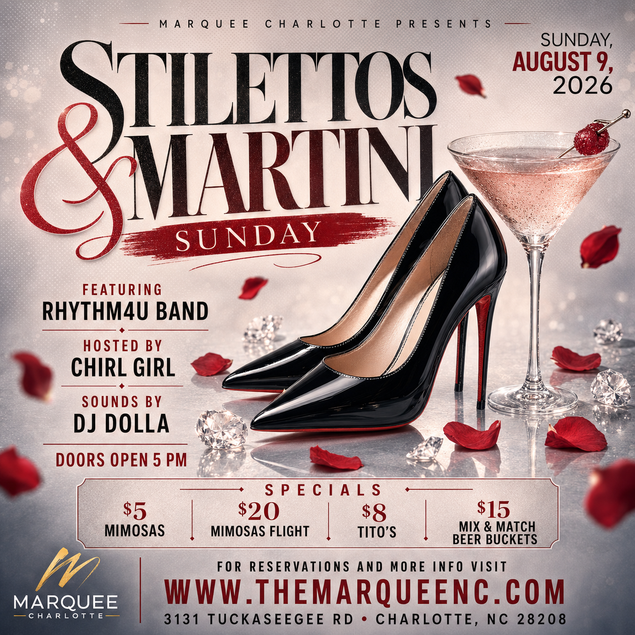 Stilettos & Martinis flyer