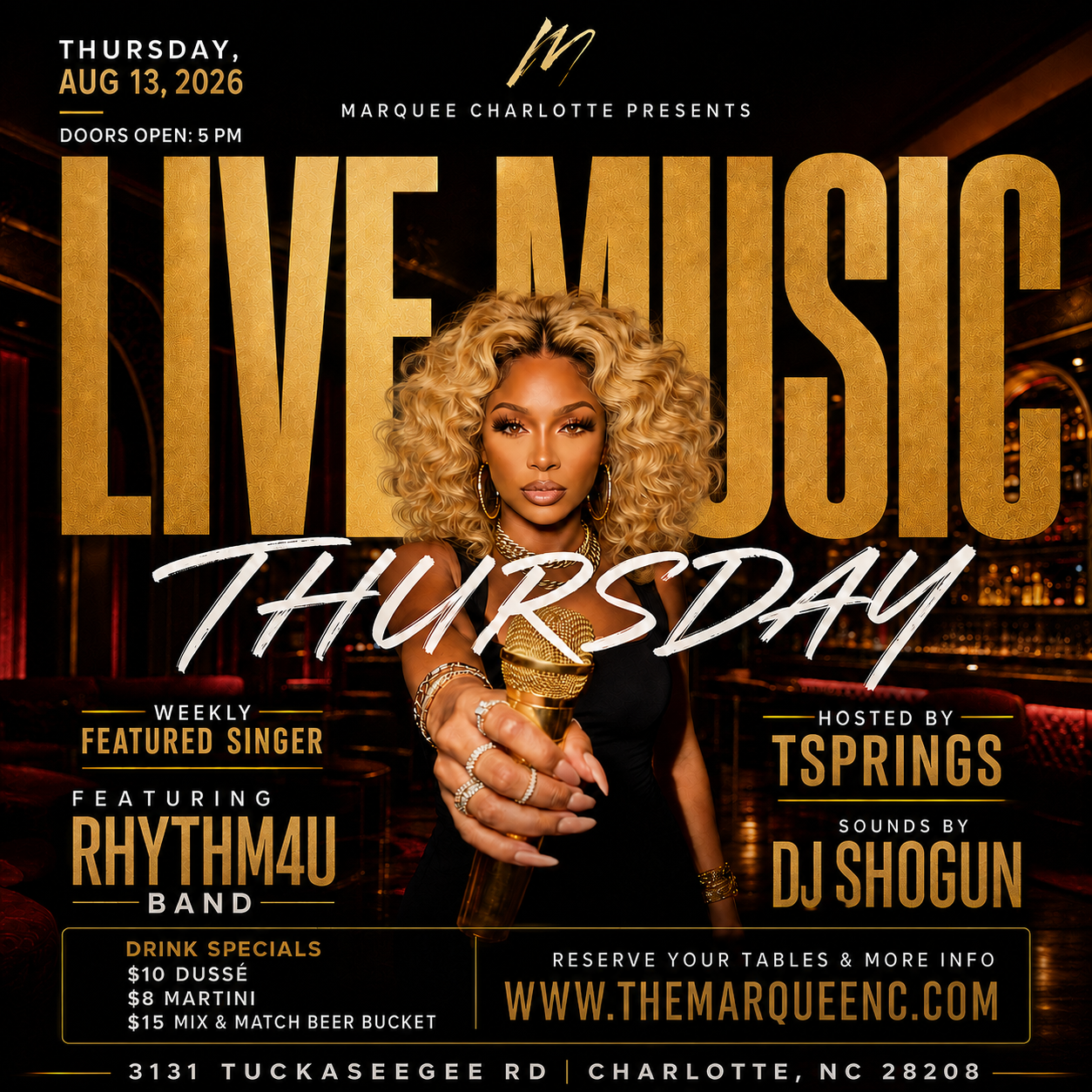 Live Music Thursday at Marquee Charlotte