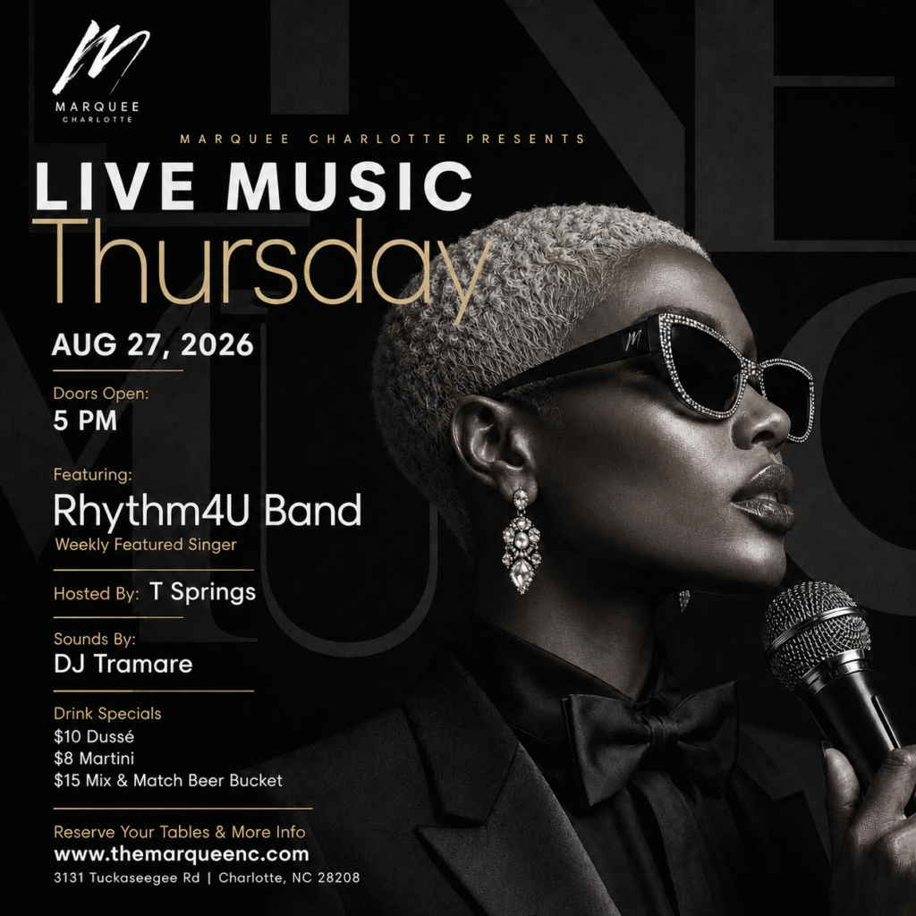 Live Music Thursday at Marquee flyer for August 27, 2026