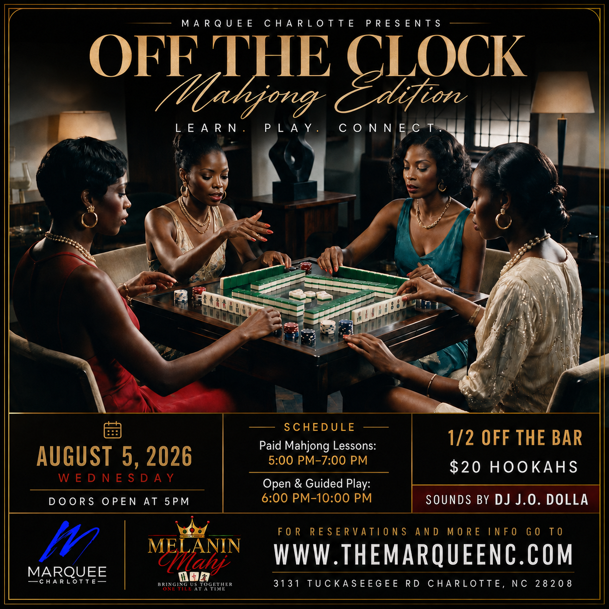 Mahjong at Marquee flyer