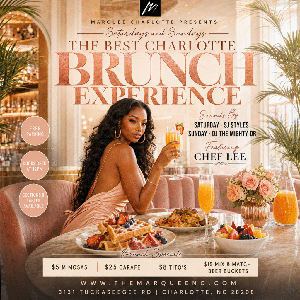 The Best Charlotte Brunch Experience flyer for August 29 and 30, 2026