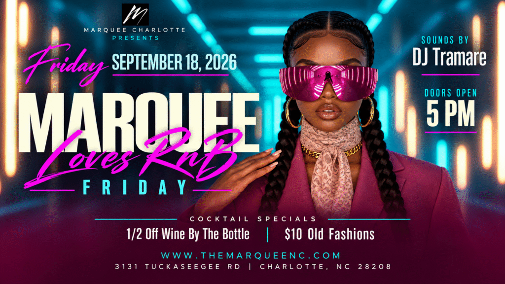 Marquee Loves R&B Friday flyer for September 18, 2026