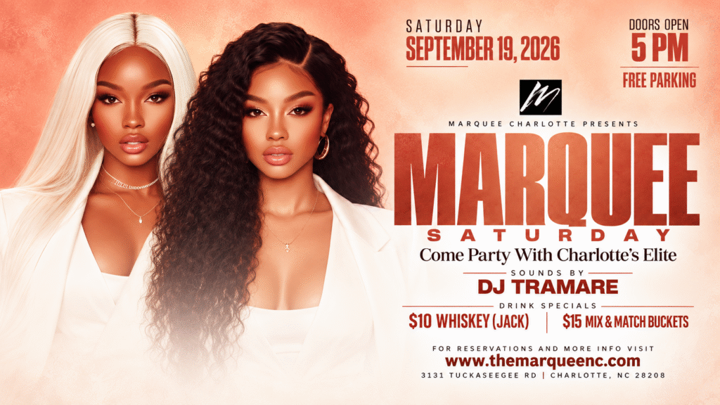 Marquee Saturday with DJ Tramare flyer for September 19, 2026