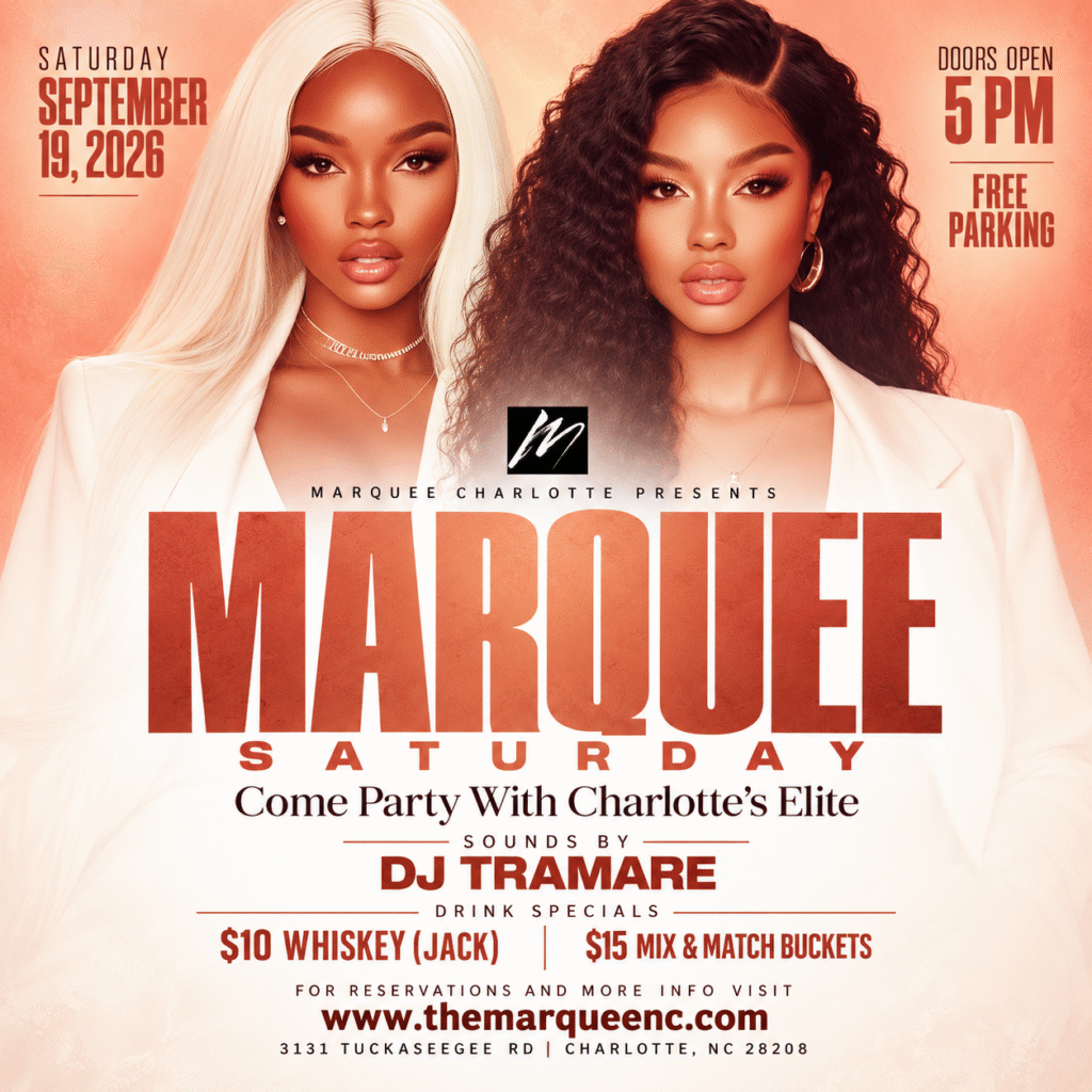 Marquee Saturday with DJ Tramare flyer for September 19, 2026