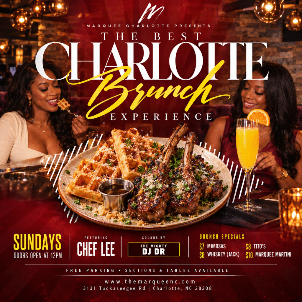 Sunday brunch at Marquee Charlotte on September 27, 2026