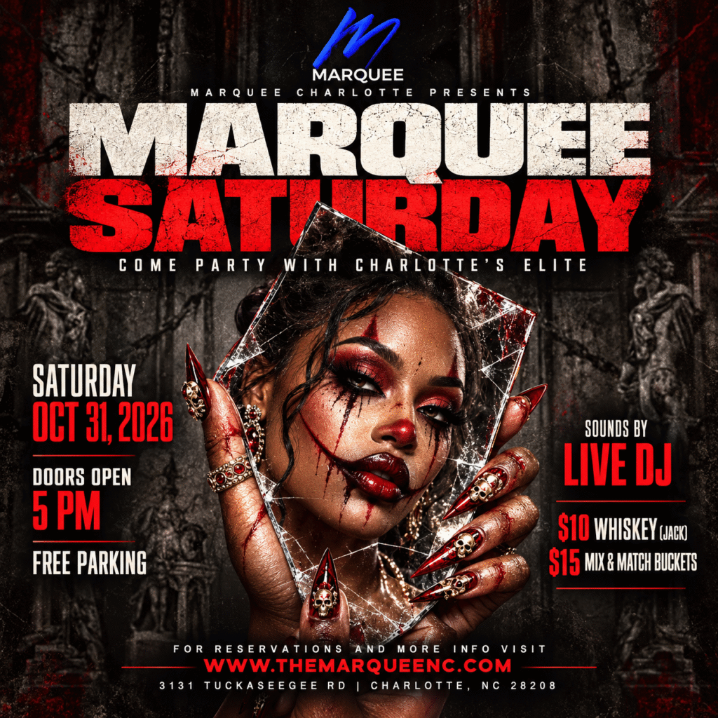 Marquee Halloween Saturday at Marquee Charlotte with a live DJ on October 31, 2026